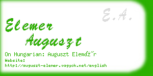 elemer auguszt business card